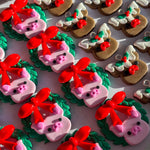 Load image into Gallery viewer, Christmas Wreath Pigs (PREORDER)
