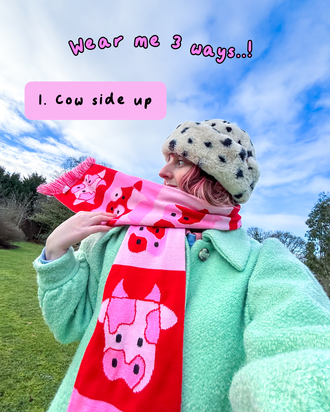 Farmyard Flip Illustrated Scarf