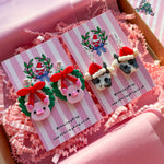 Load image into Gallery viewer, Christmas Wreath Pigs (PREORDER)
