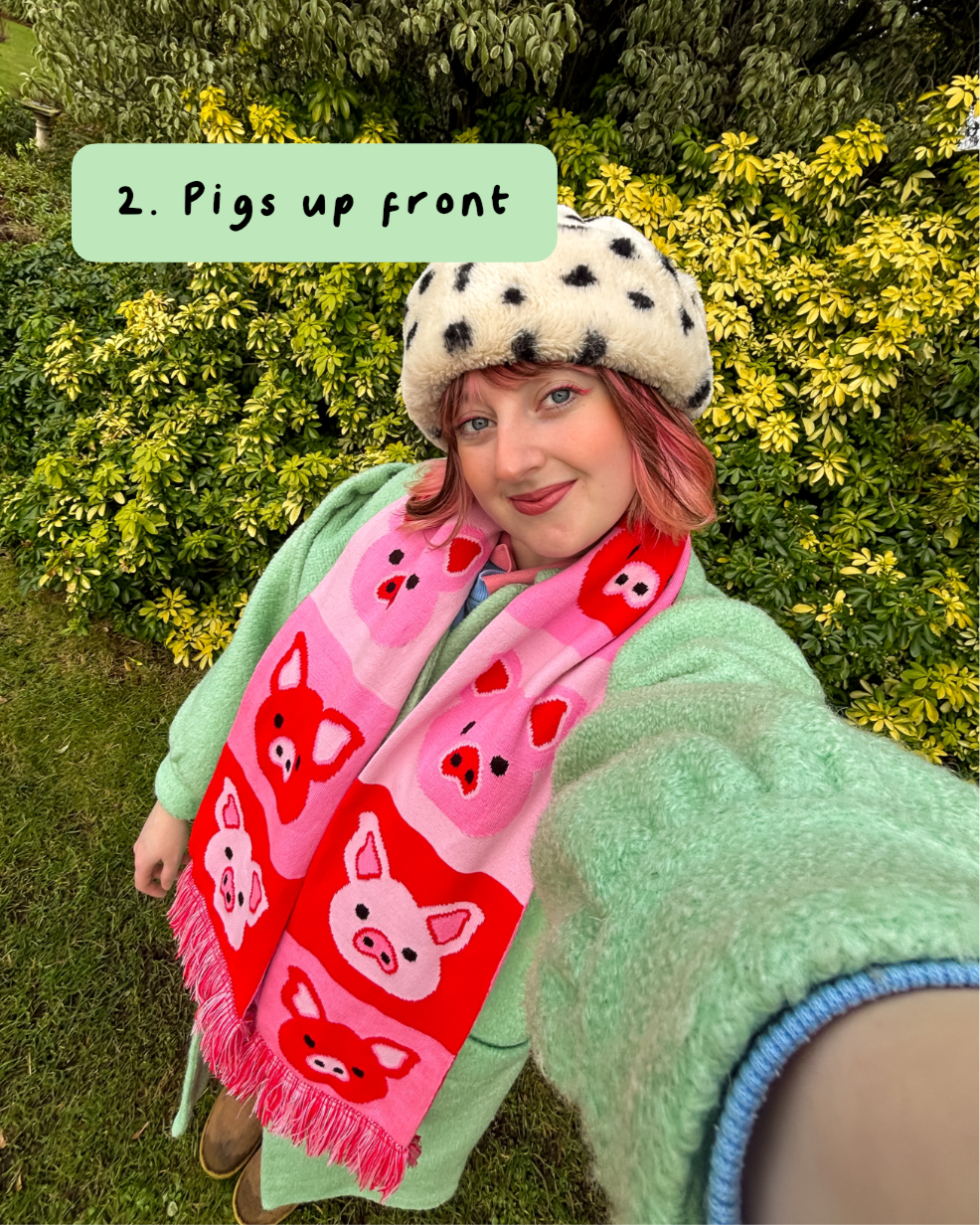 Farmyard Flip Illustrated Scarf