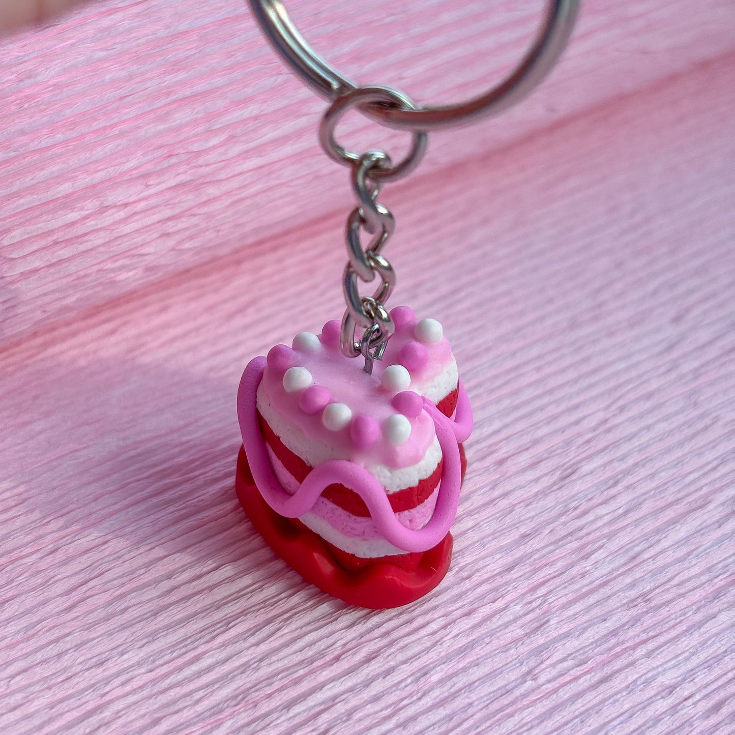 Ruby Slice Cake Keychain