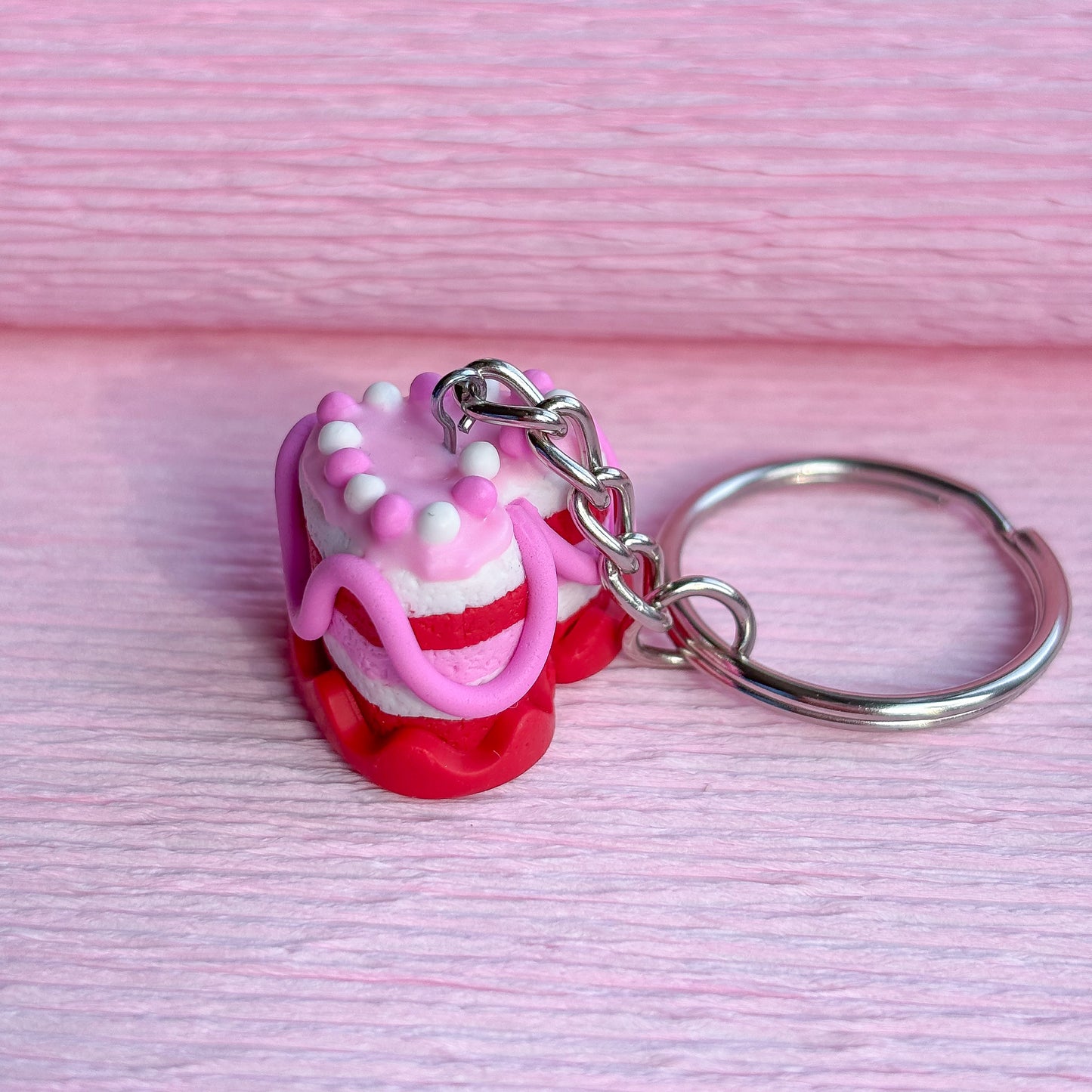 Ruby Slice Cake Keychain