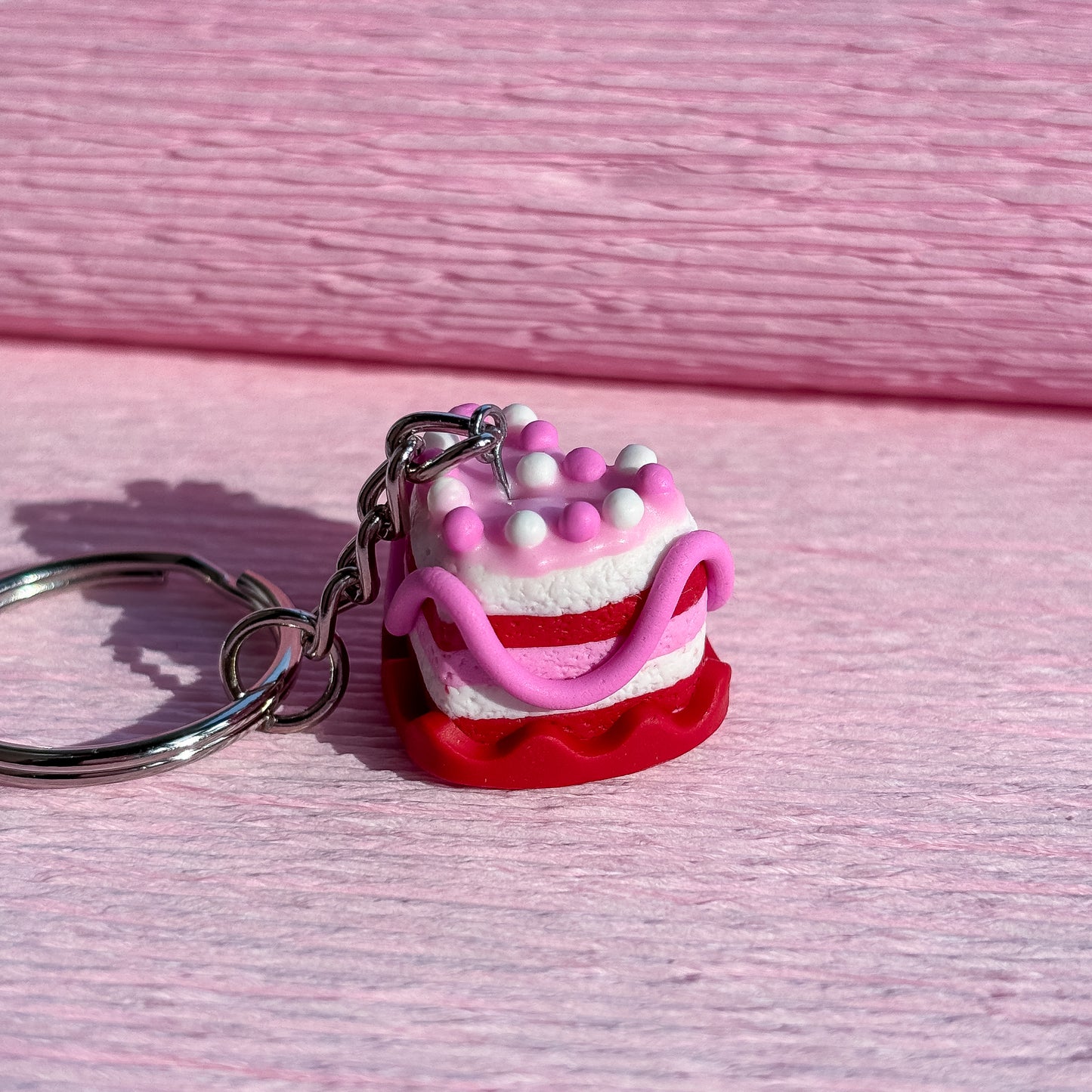 Ruby Slice Cake Keychain