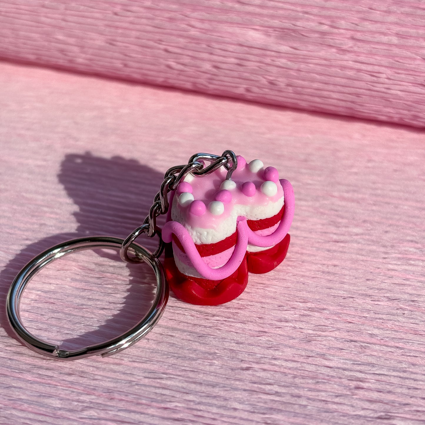 Ruby Slice Cake Keychain