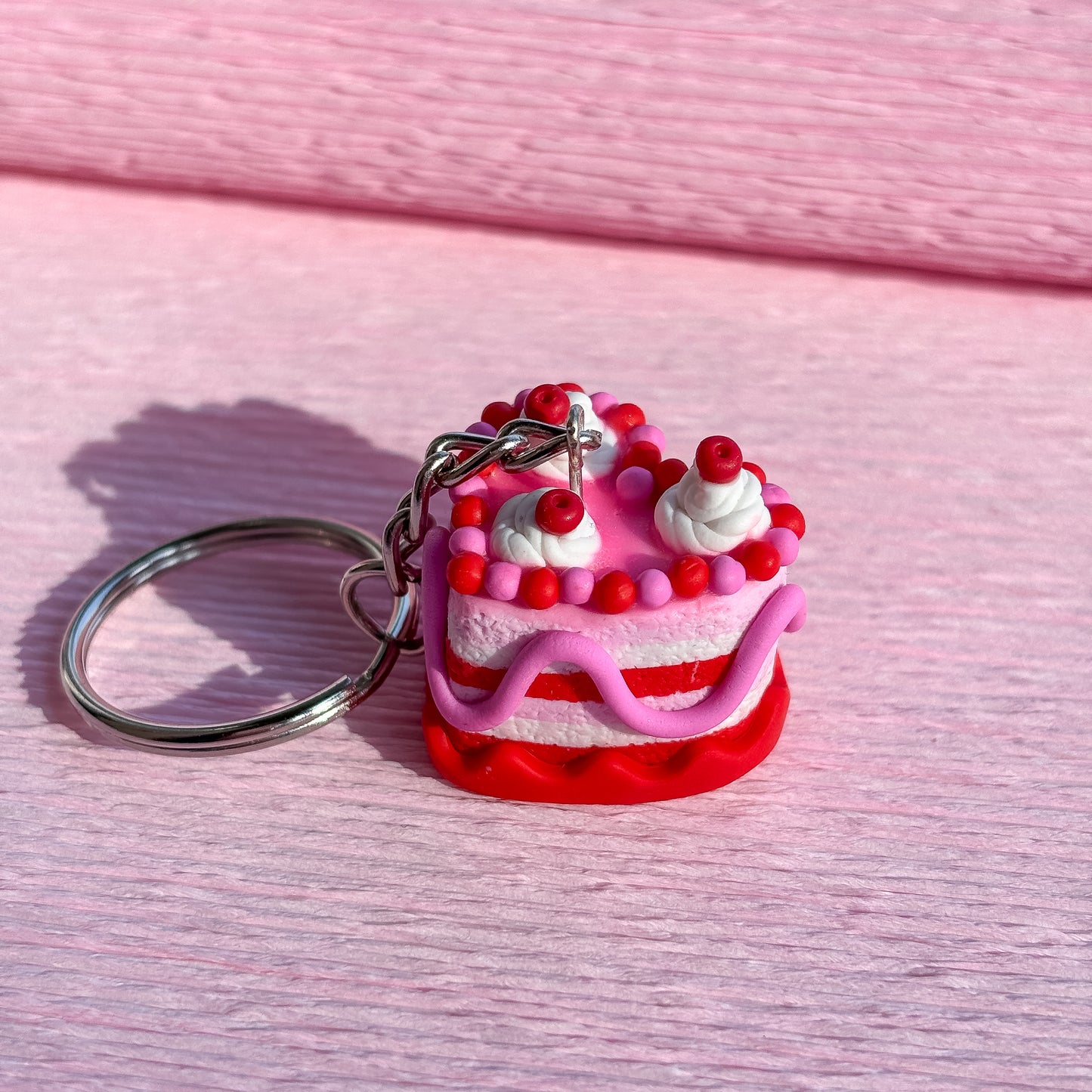 Sugar Drizzle Cake Keychain