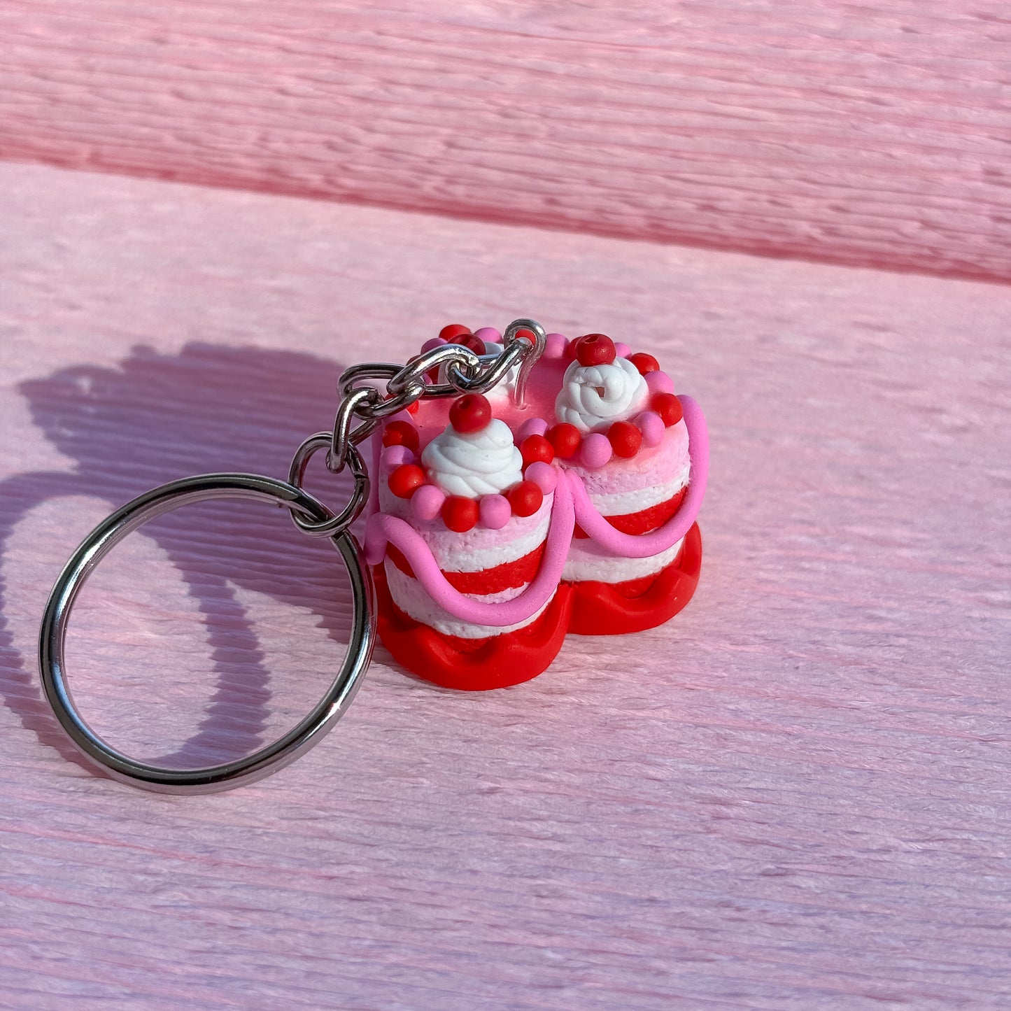 Sugar Drizzle Cake Keychain