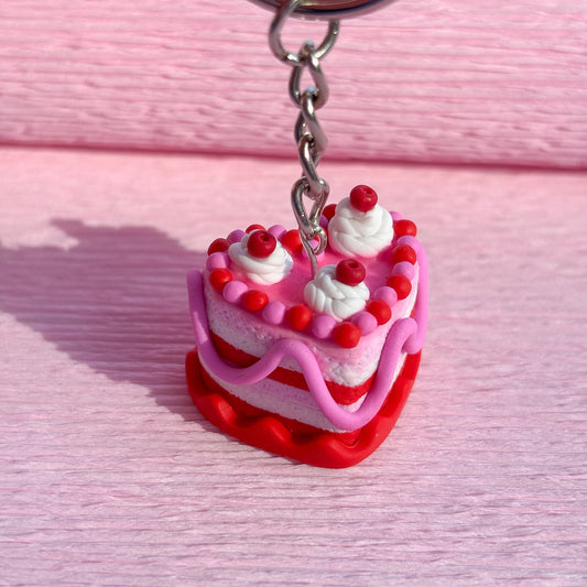 Sugar Drizzle Cake Keychain