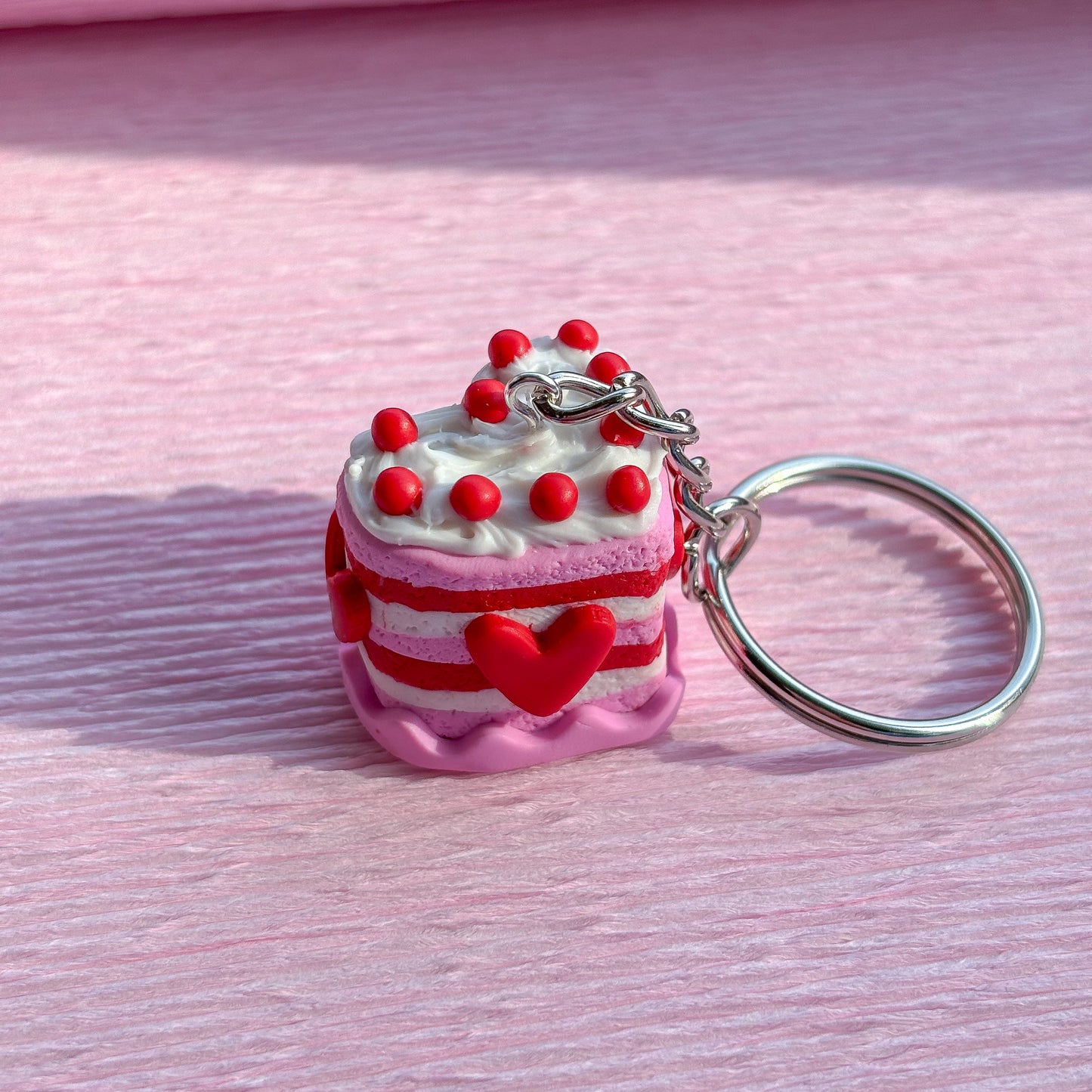 Berry Whirl Cake Keychain