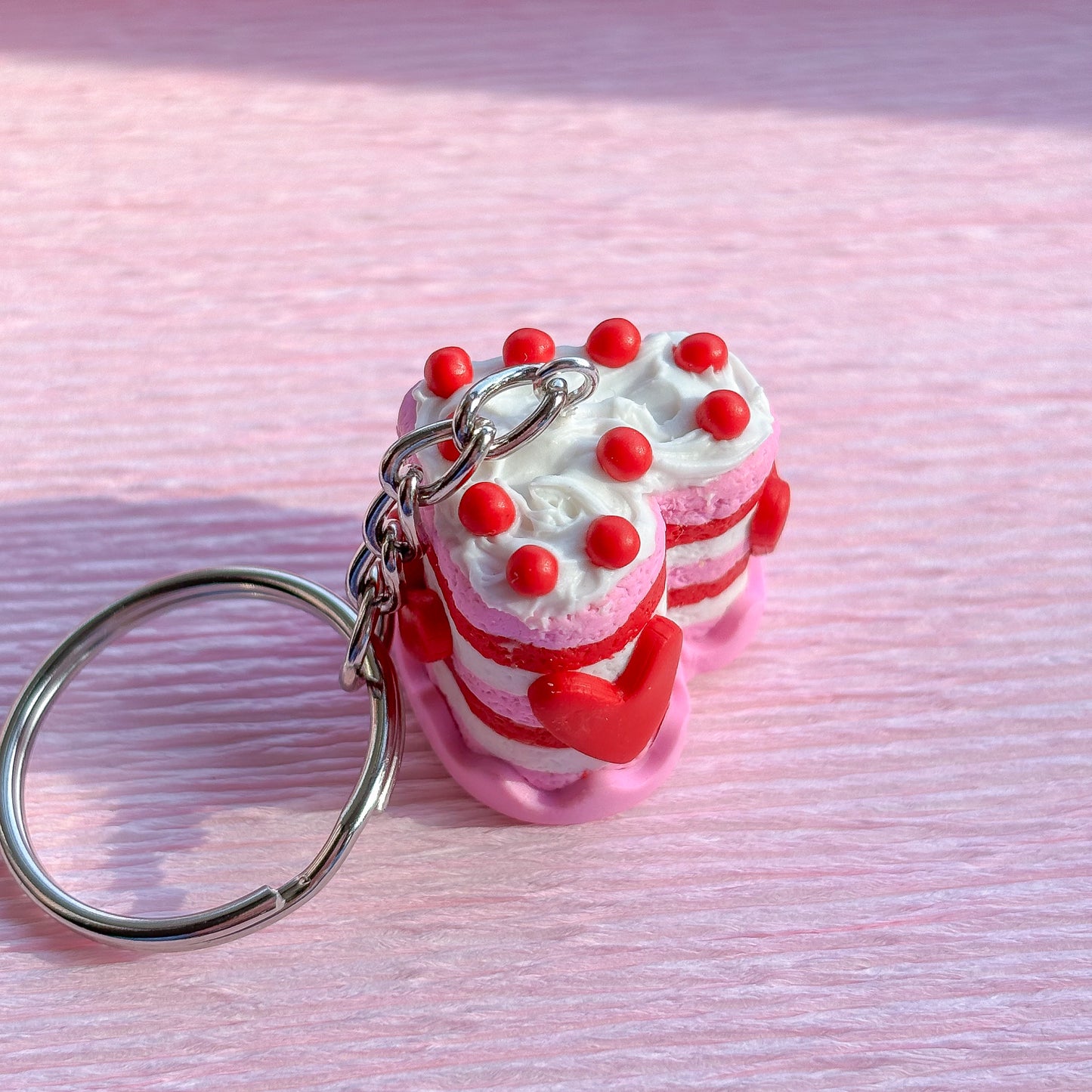 Berry Whirl Cake Keychain