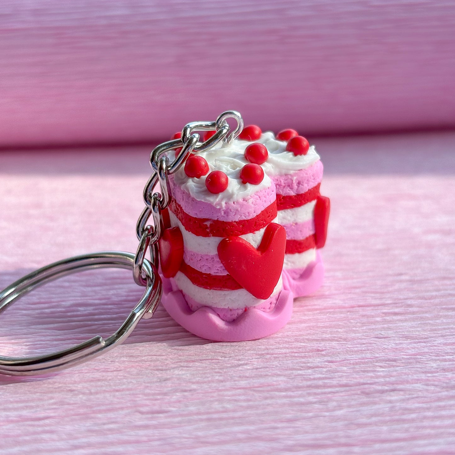 Berry Whirl Cake Keychain