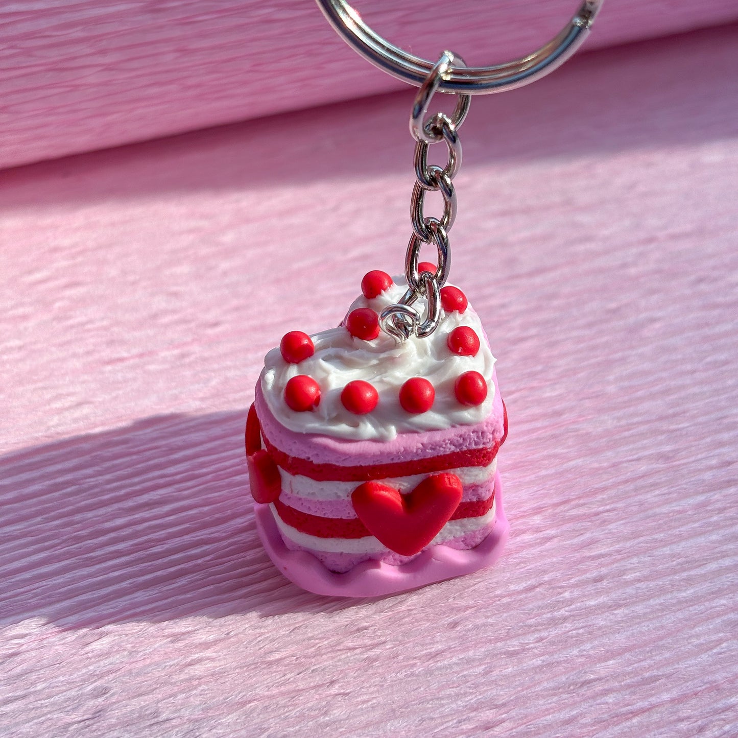 Berry Whirl Cake Keychain