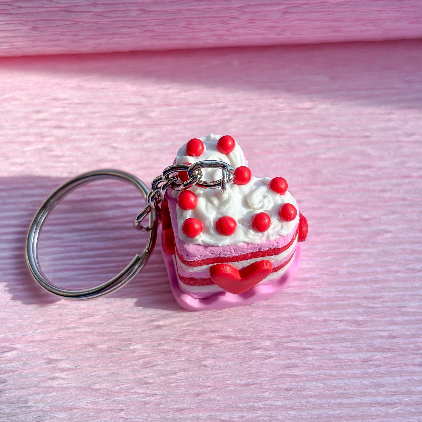 Berry Whirl Cake Keychain