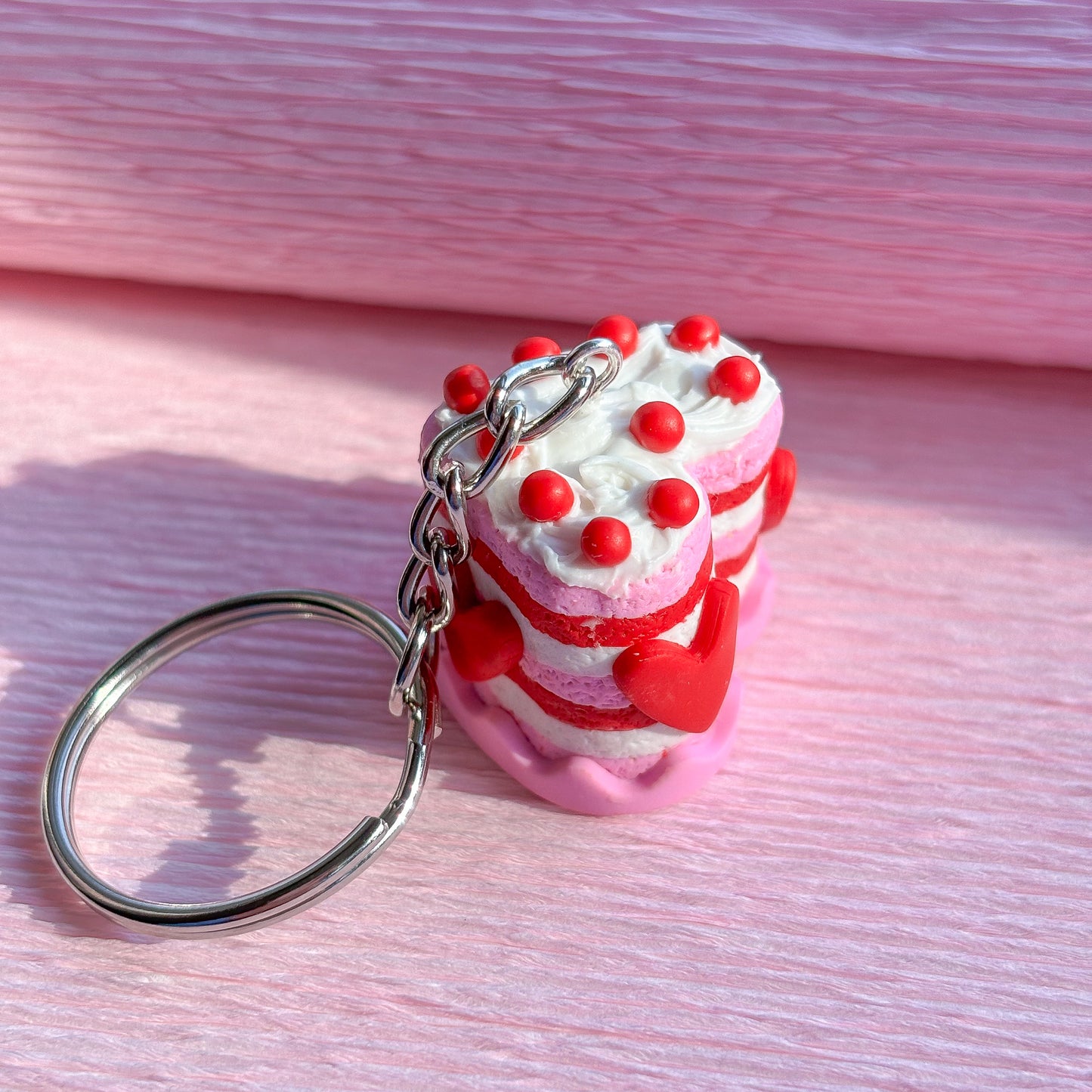 Berry Whirl Cake Keychain