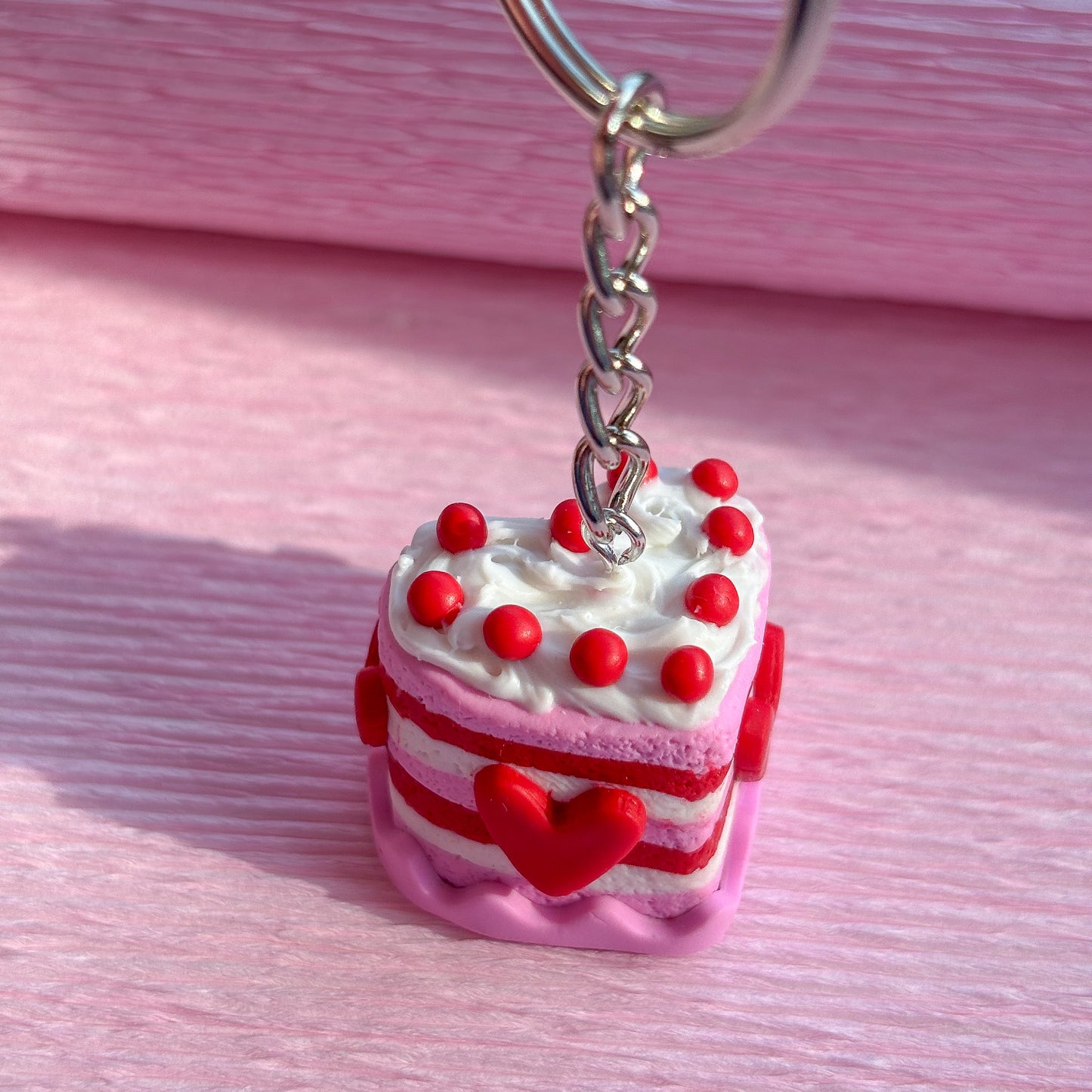 Berry Whirl Cake Keychain