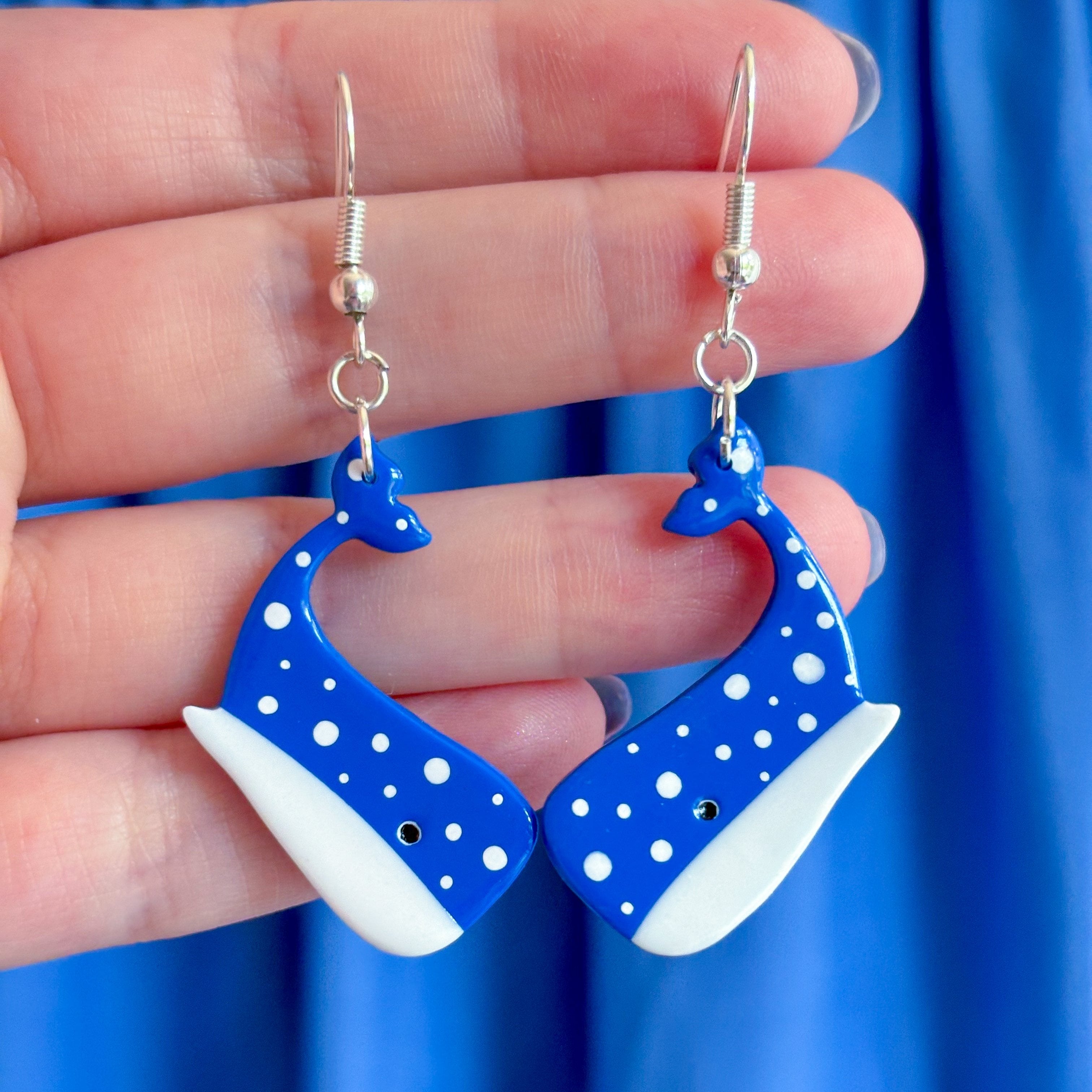 Blue Whale Earrings