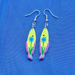 Load image into Gallery viewer, Yellow Floral Fish Earrings
