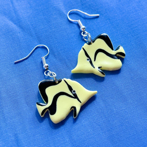 Yellow Angel Fish Earrings