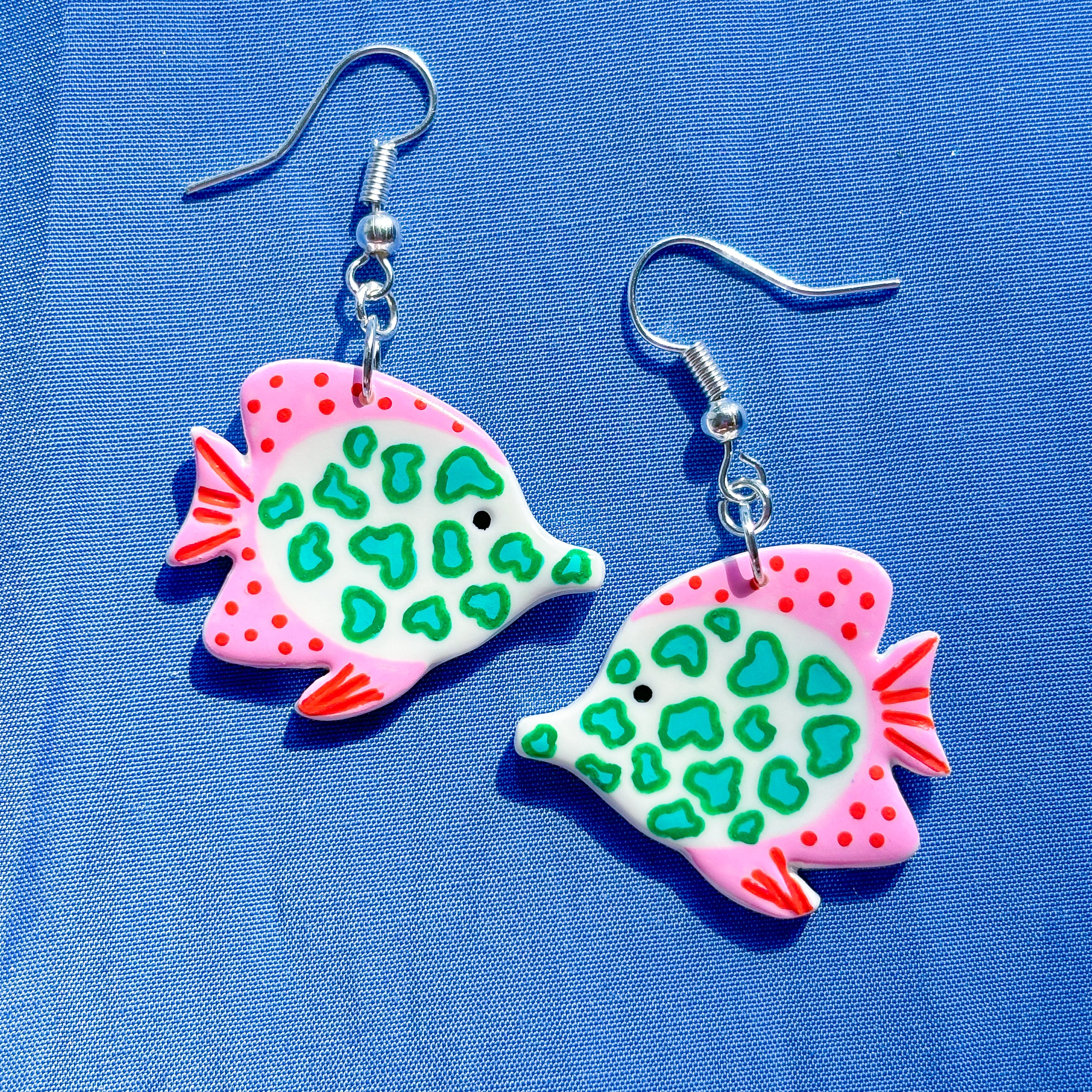 Seafoam Fish Earrings