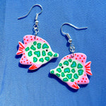 Load image into Gallery viewer, Seafoam Fish Earrings
