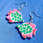 Load image into Gallery viewer, Seafoam Fish Earrings
