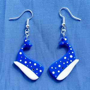 Blue Whale Earrings