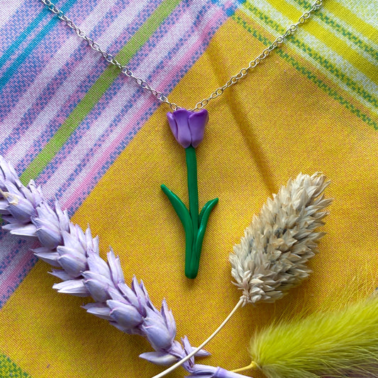 Purple Tulip Necklace