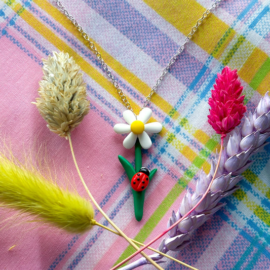 Daisy + Ladybird Necklace