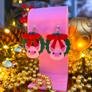 Christmas Wreath Pigs (PREORDER)