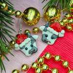 Load image into Gallery viewer, Santa Hat Cows (PREORDER)
