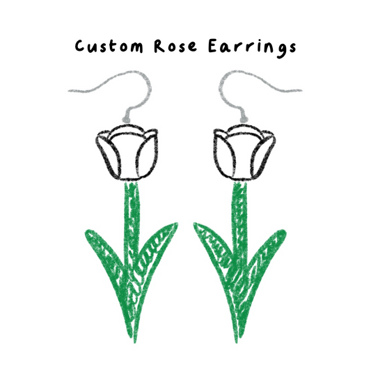 Custom Rose Earrings